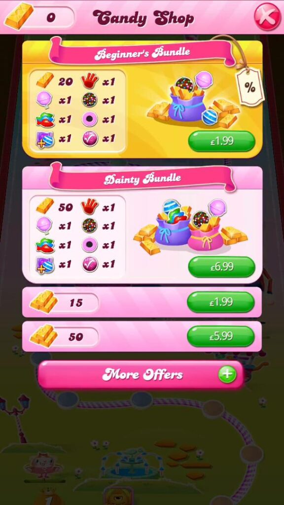 in-app purchasing monetization candy crush saga