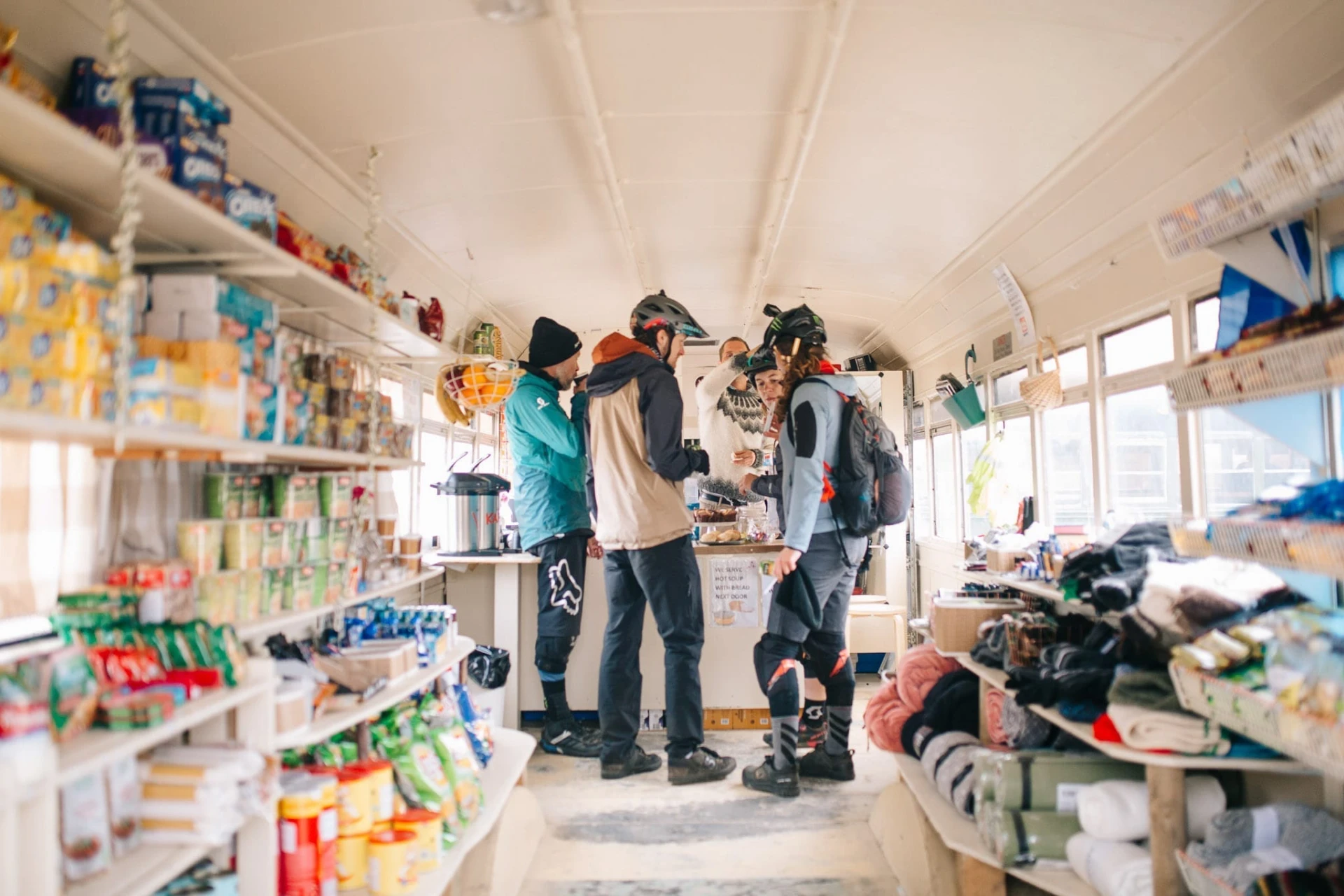 Crew pitstop at shop