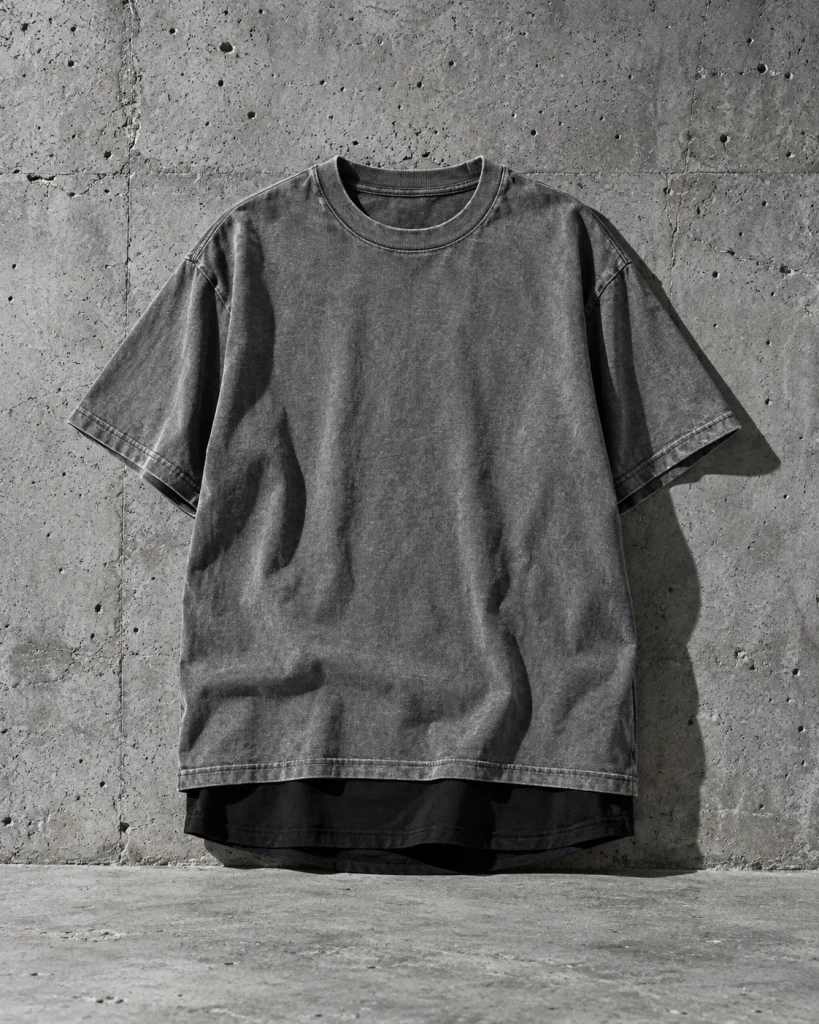 Layered Tee, Washed Grey