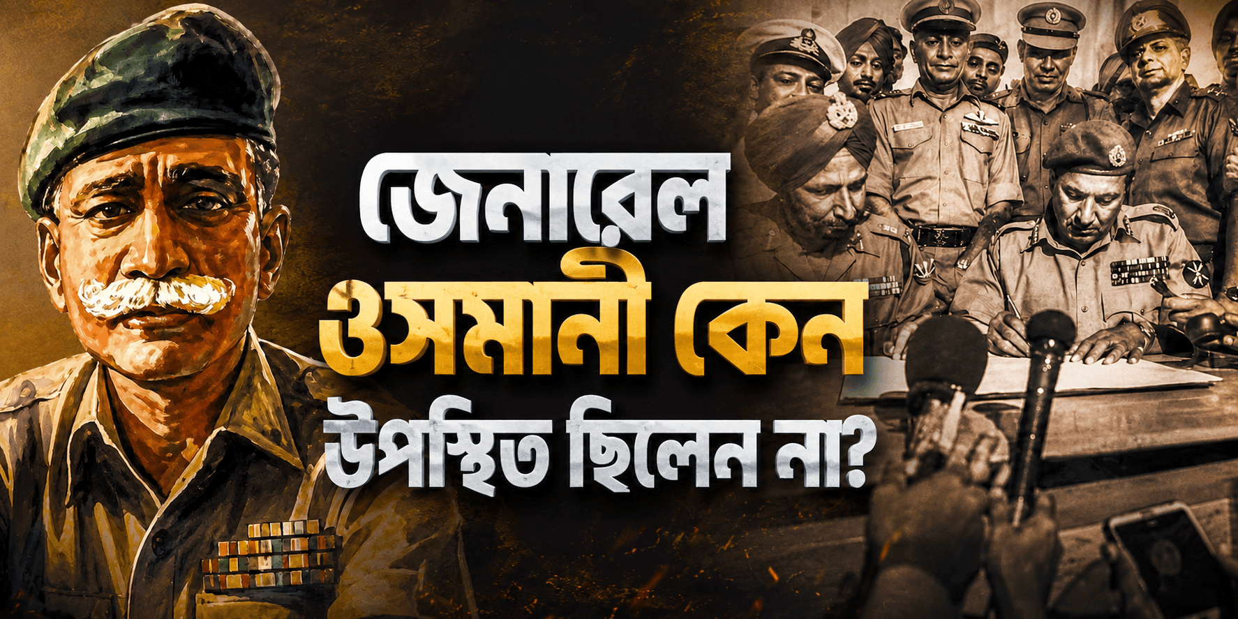 ১৬ ডিসেম্বর জেনারেল এম এ জি ওসমানী কেন উপস্থিত ছিলেন না?