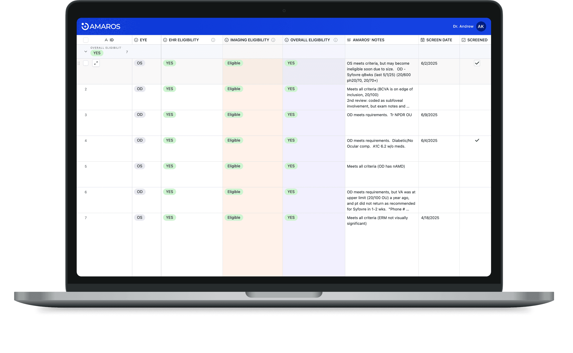 Desktop application showing Amaros reasoning engine UI.
