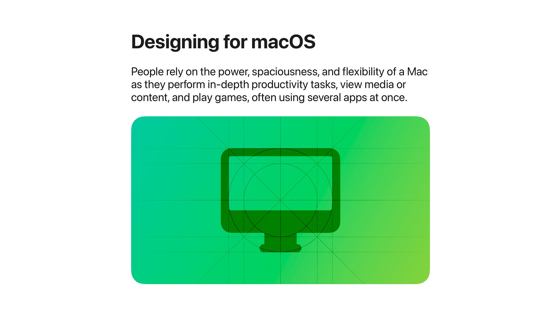 Screenshot of the Designing for macOS section of the Human Interface Guidelines