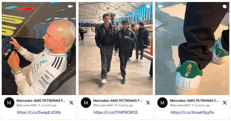 mercedes live twitter feed