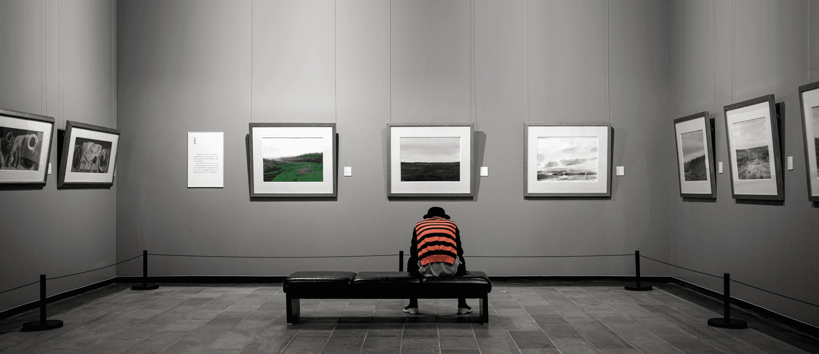 visitor view works of art