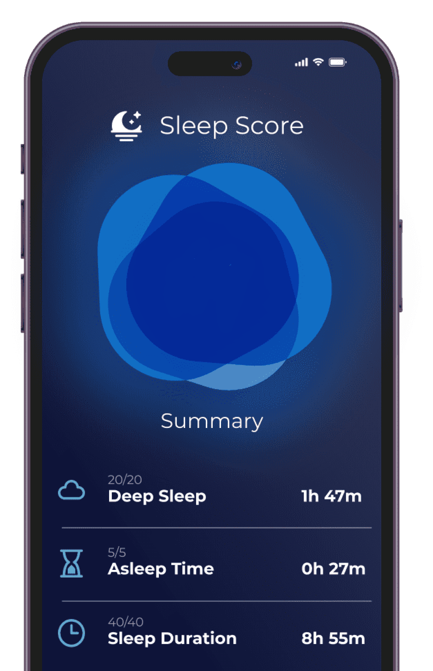 Phone Animation Sleep Statistics