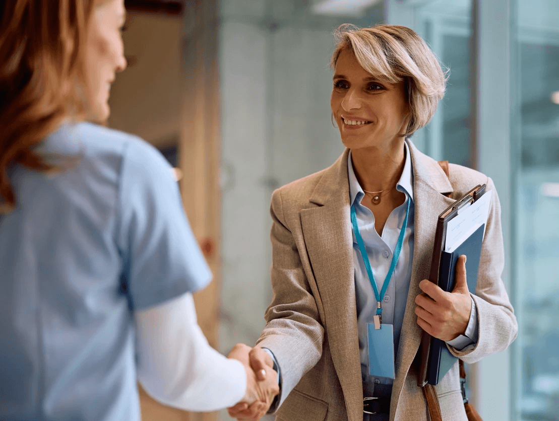 Female healthcare workers having a successful meeting