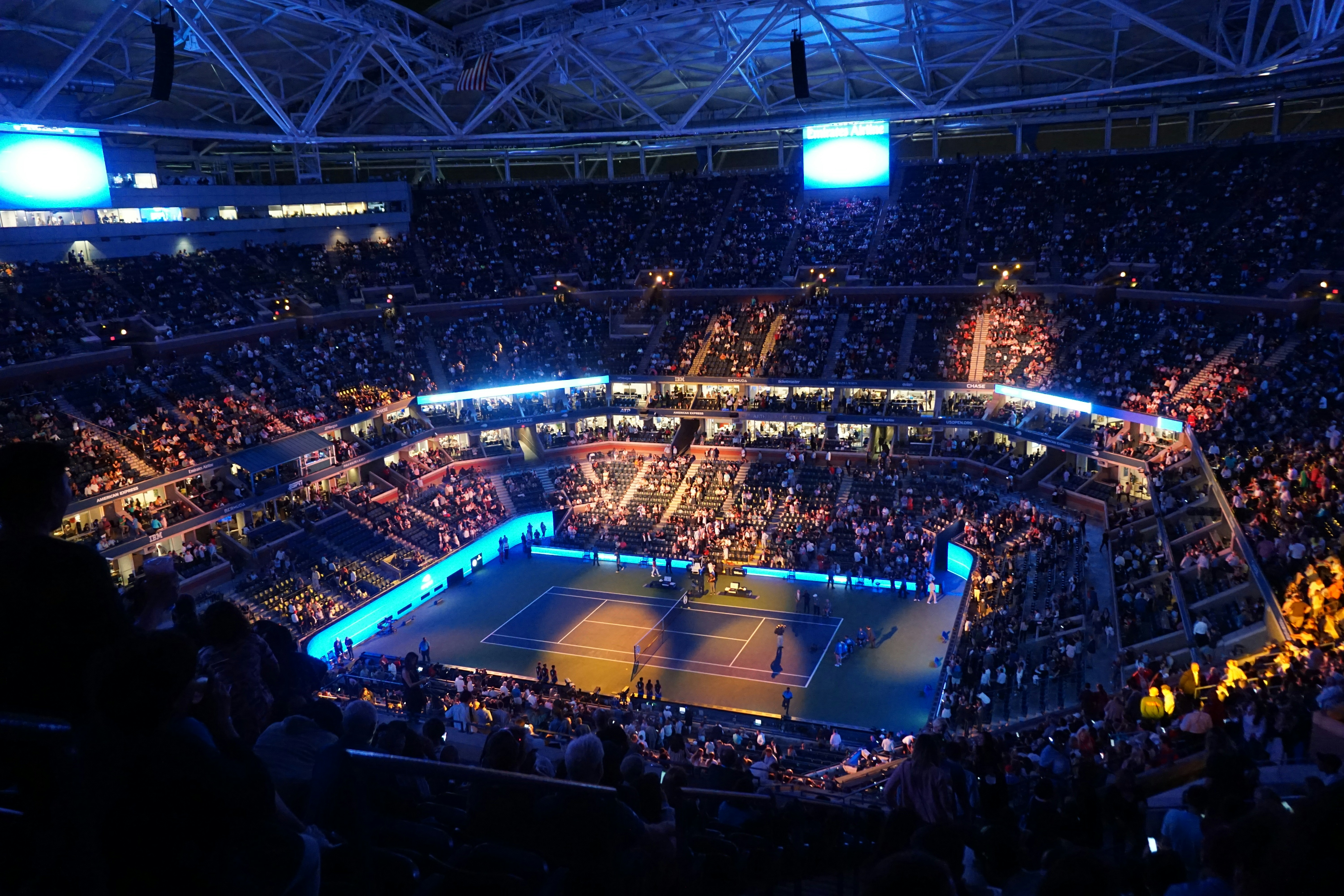 people inside tennis stadium