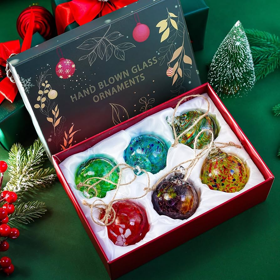 Glass tree ornaments (Hand-blown styles)