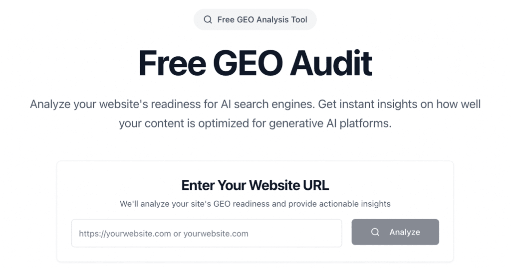 free geo audit