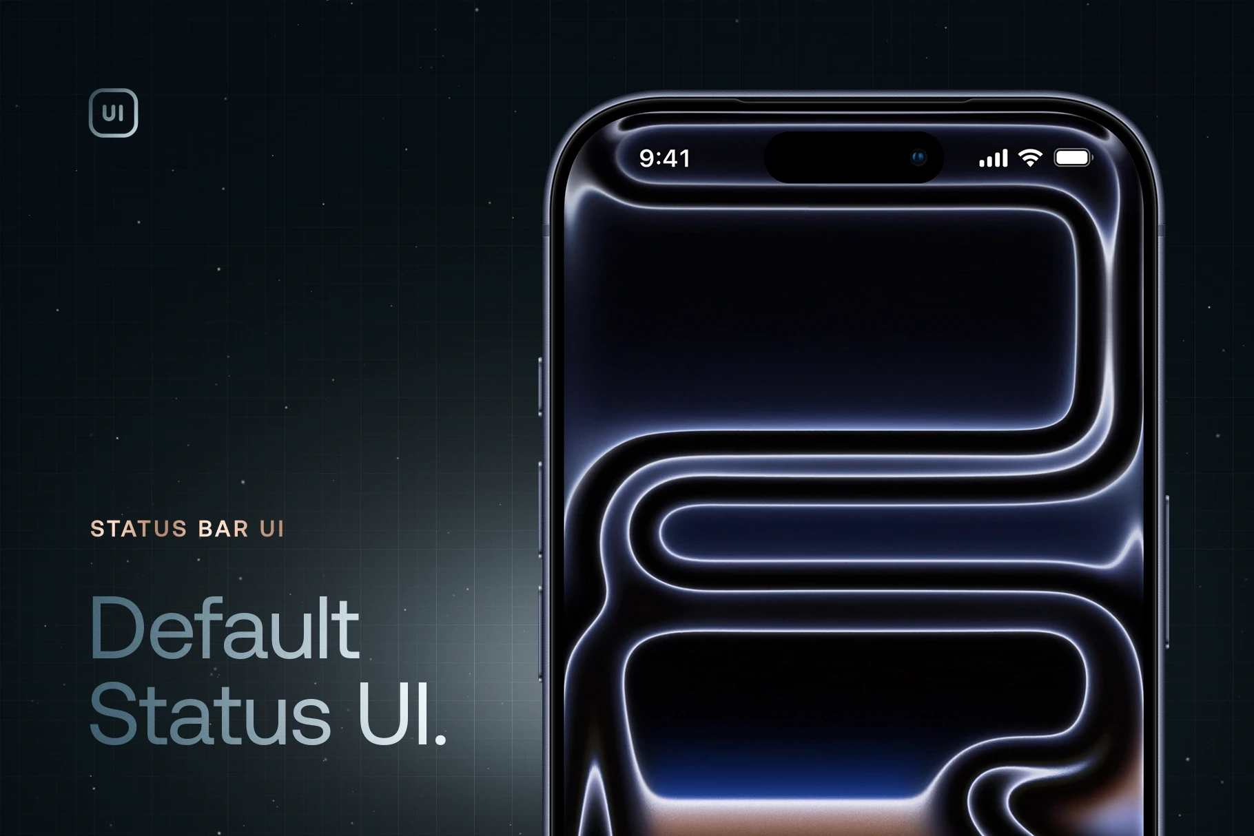 iPhone 17 mockup displaying default status bar UI with clean and modern layout.