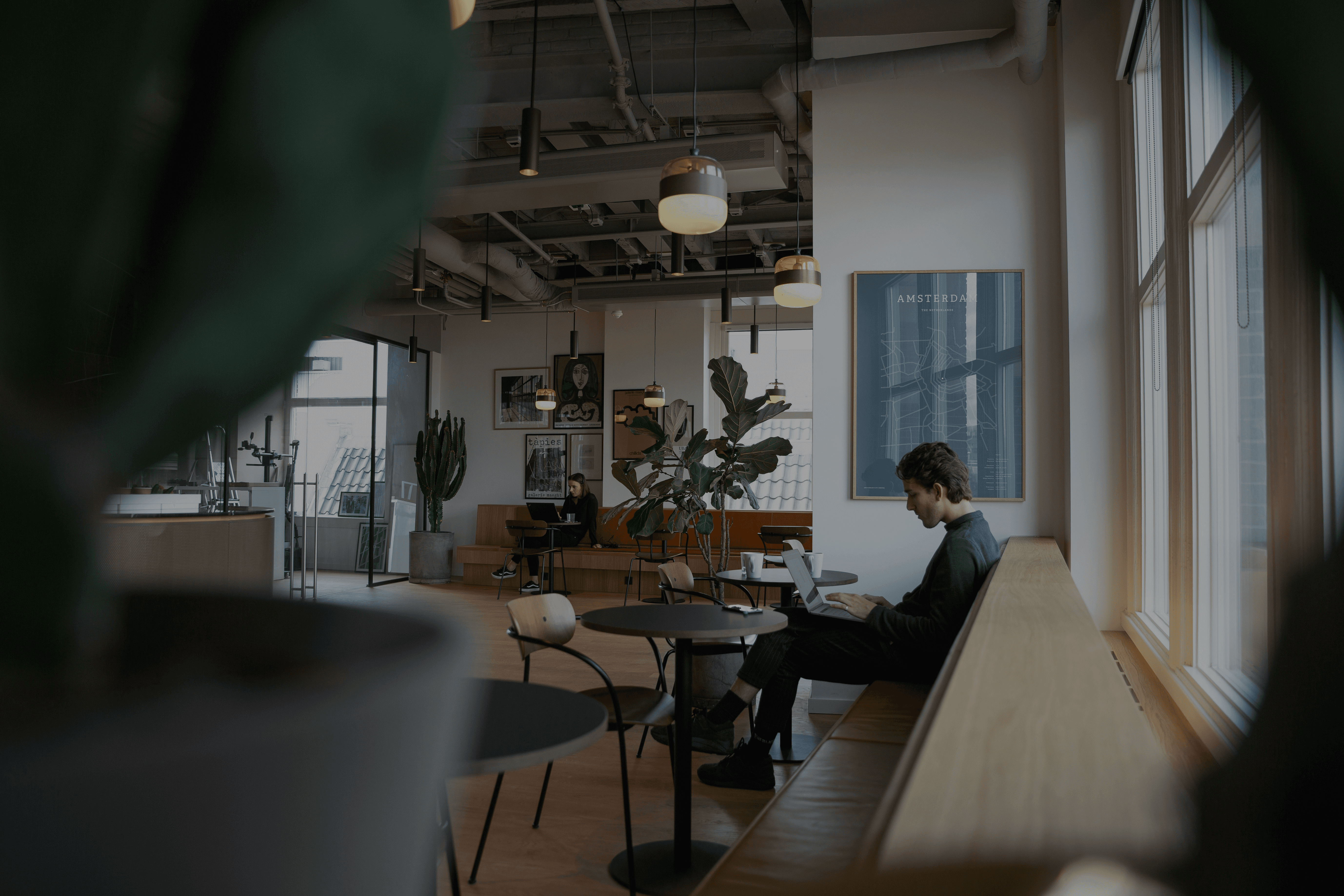 Abstract image of workspace