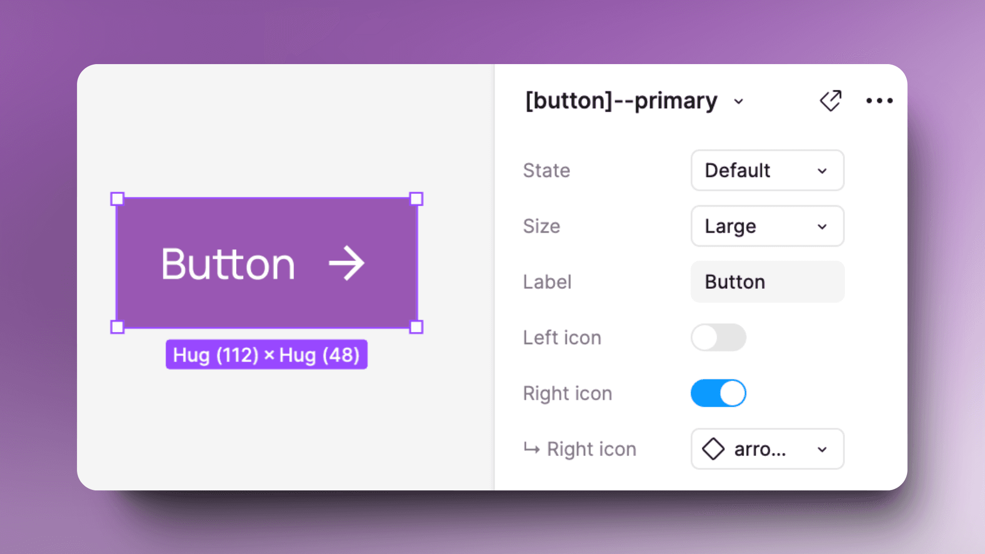 Button component Figma UI