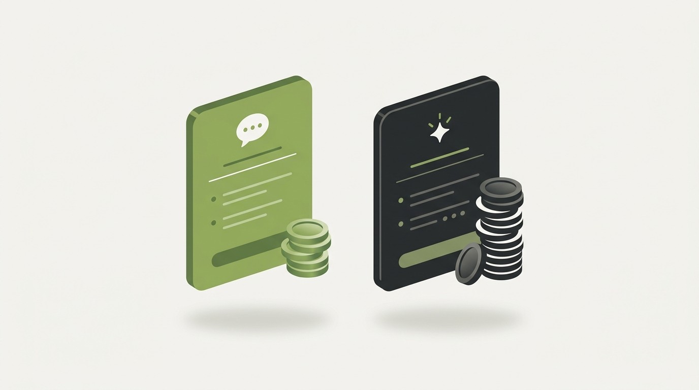 Illustration comparing ChatGPT and Grok subscription plan pricing tiers
