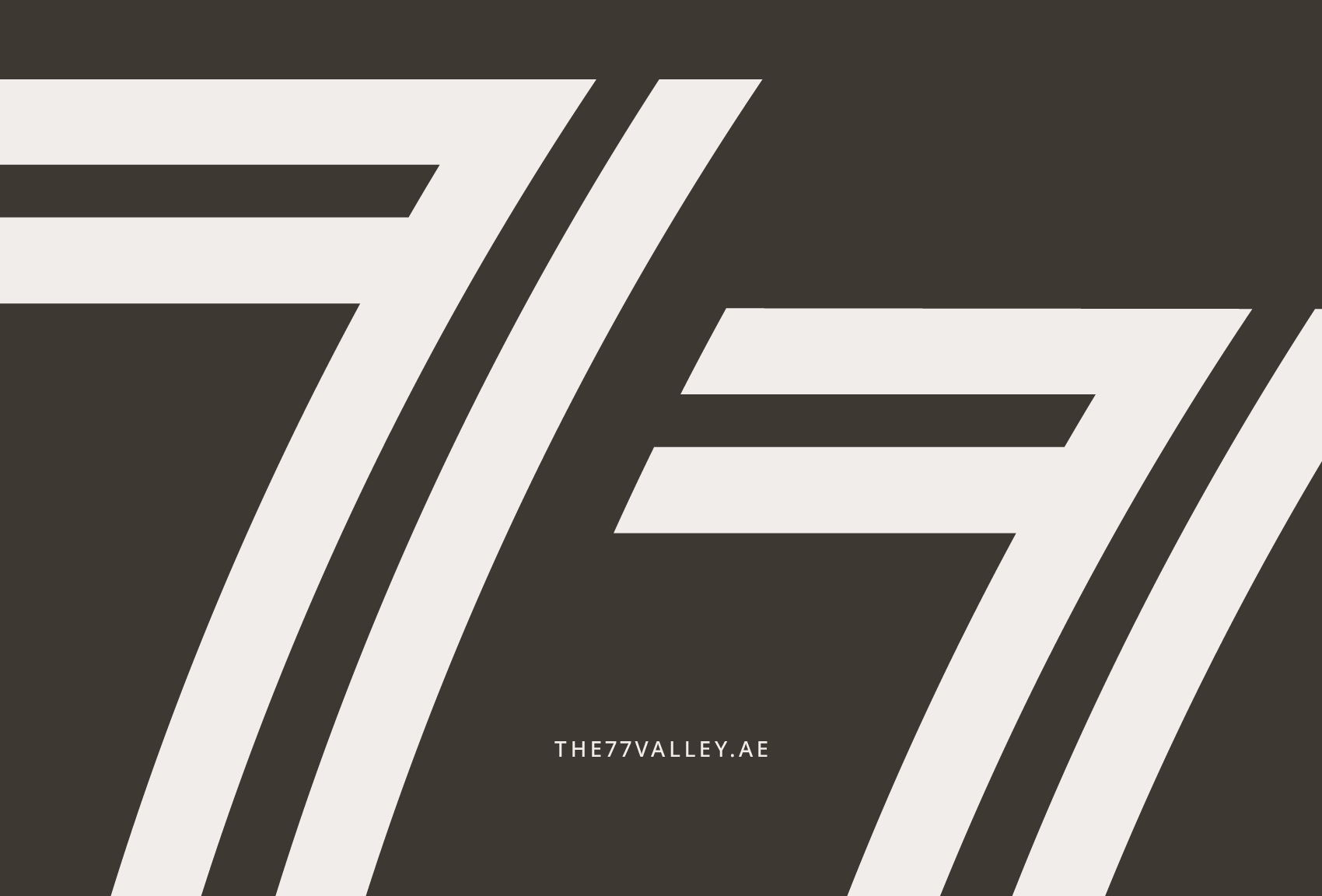 THE 77 VALLEY BRAND IDENTITY, PROPOSITION STATMENT, TYPOGRAPHY, ARABIC, ENglsih, Color Palette, Holding devices, shapes, UAE, Dubai