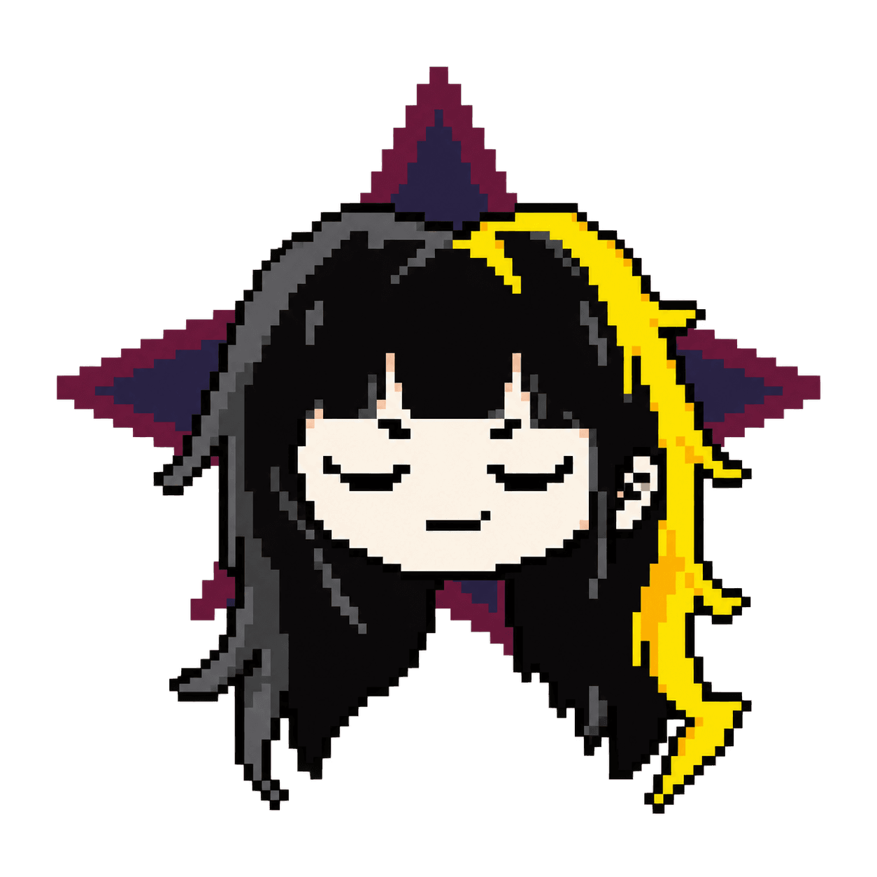 Tina with her eyes closed