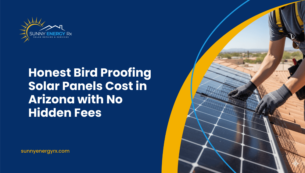Honest Bird Proofing Solar Panels Cost in Arizona with No Hidden Fees