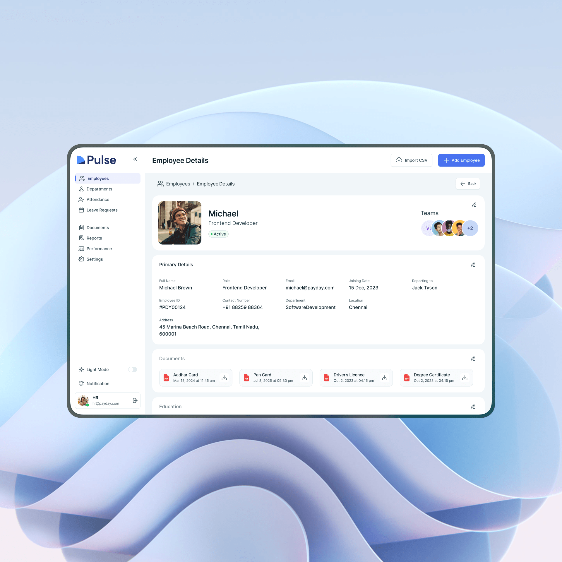 HRM Dashboard