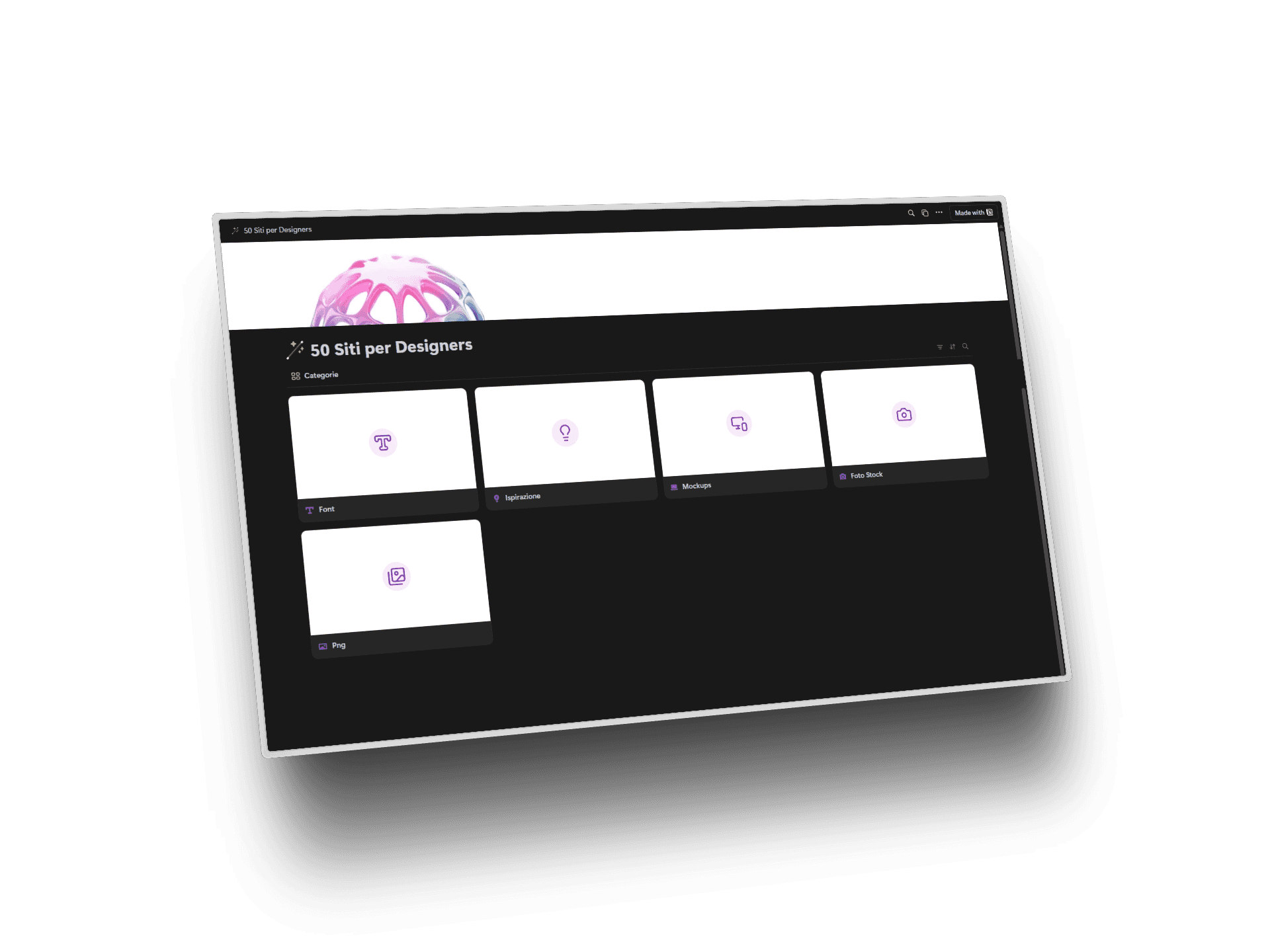 Dashboard 50 siti web designer