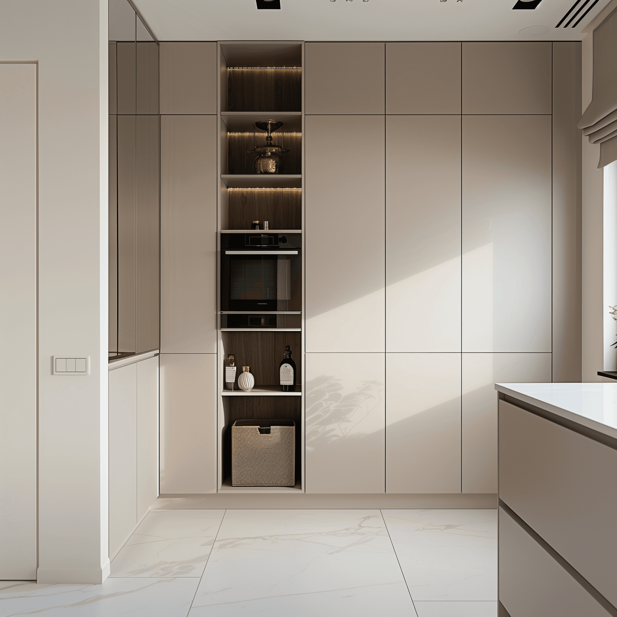 Donkere moderne keuken Keukenmontage Kort