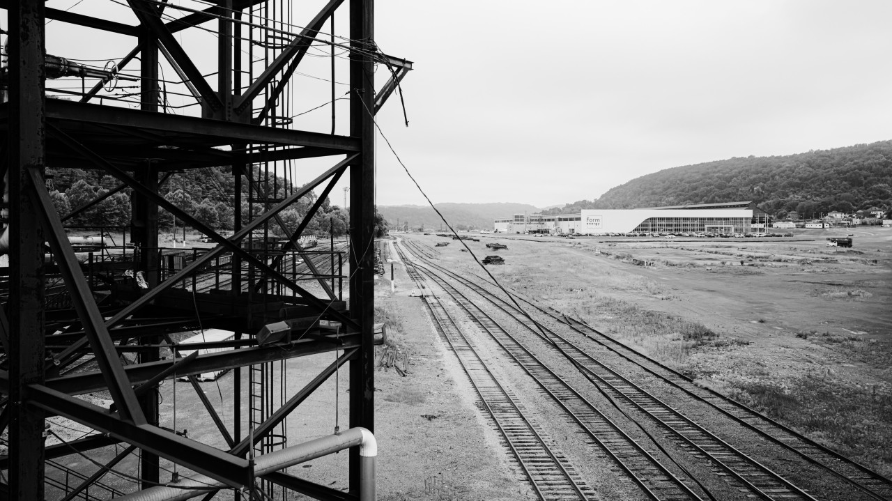 Stock market chart shows a declining trend.