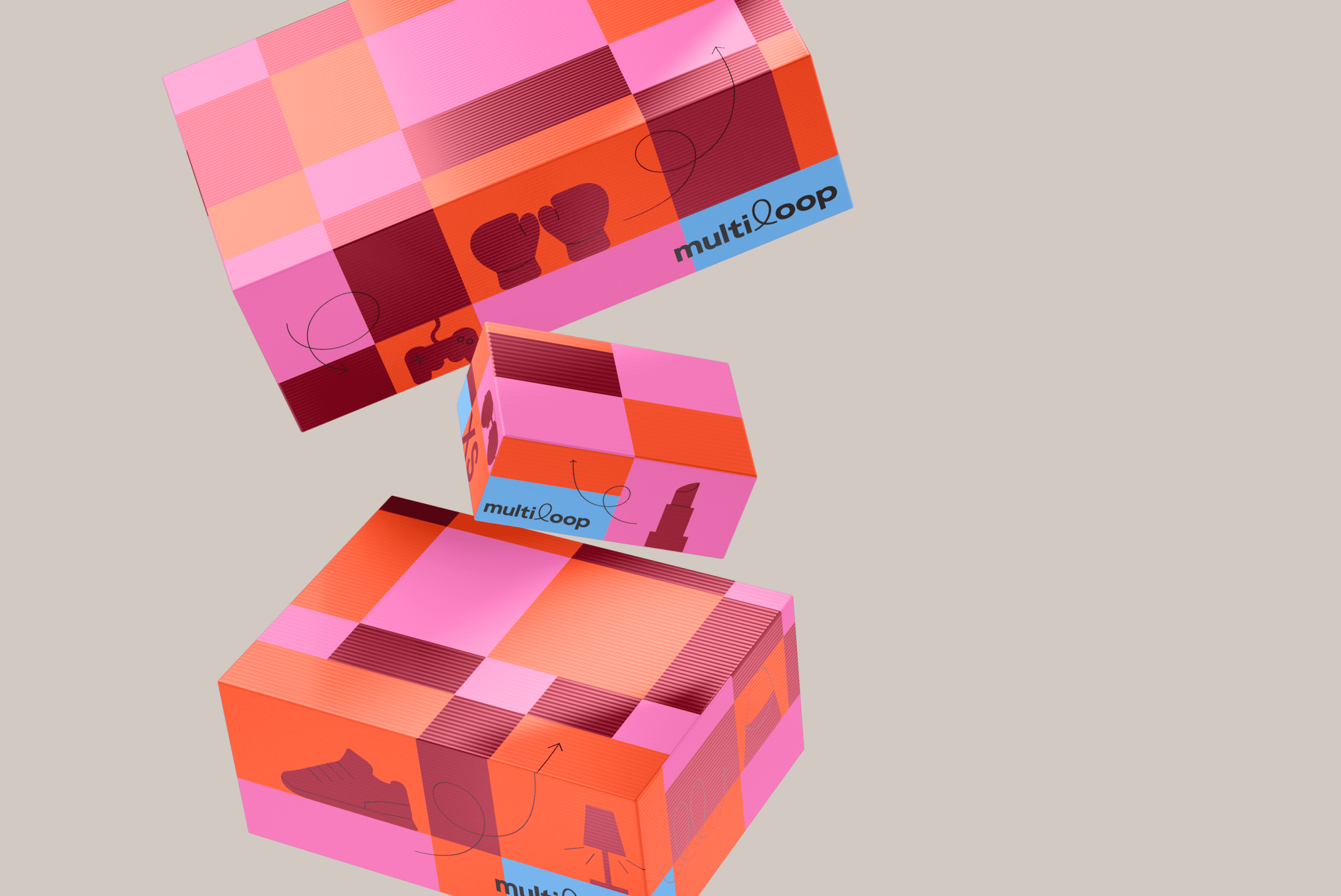 Multiloop Mehrwegverpackungen in drei verschiedenen Formaten