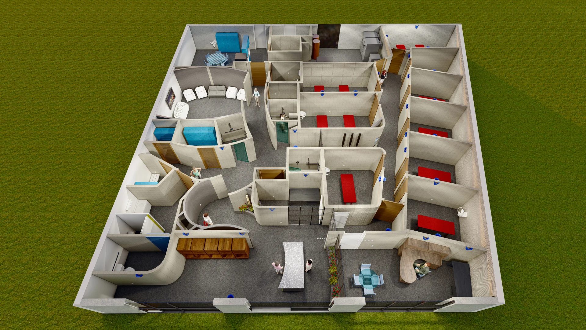 Architectural floor plan by SpaceLineDesign, SLD Architects; modern medical office.