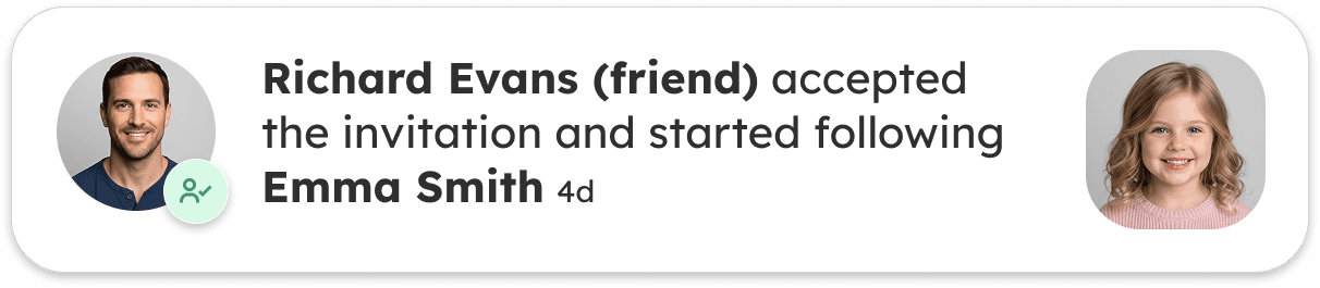 Notification of an accepted follower invitation