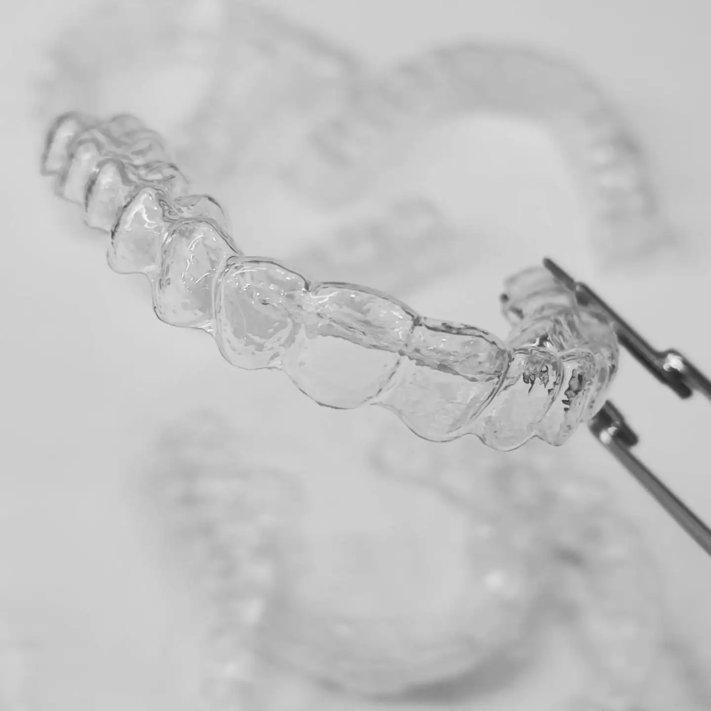 Férula dental transparente terminada