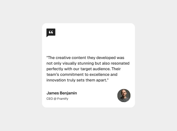 Framer Testimonial Card Component