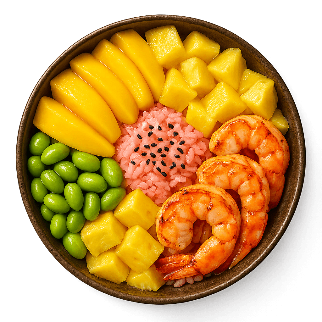 Poke bowl tropical