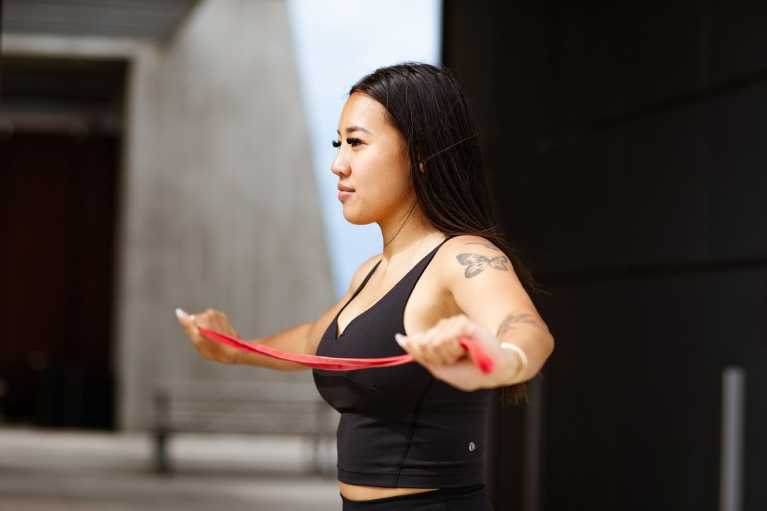 Dynamic picture of a cyclist riding downhill