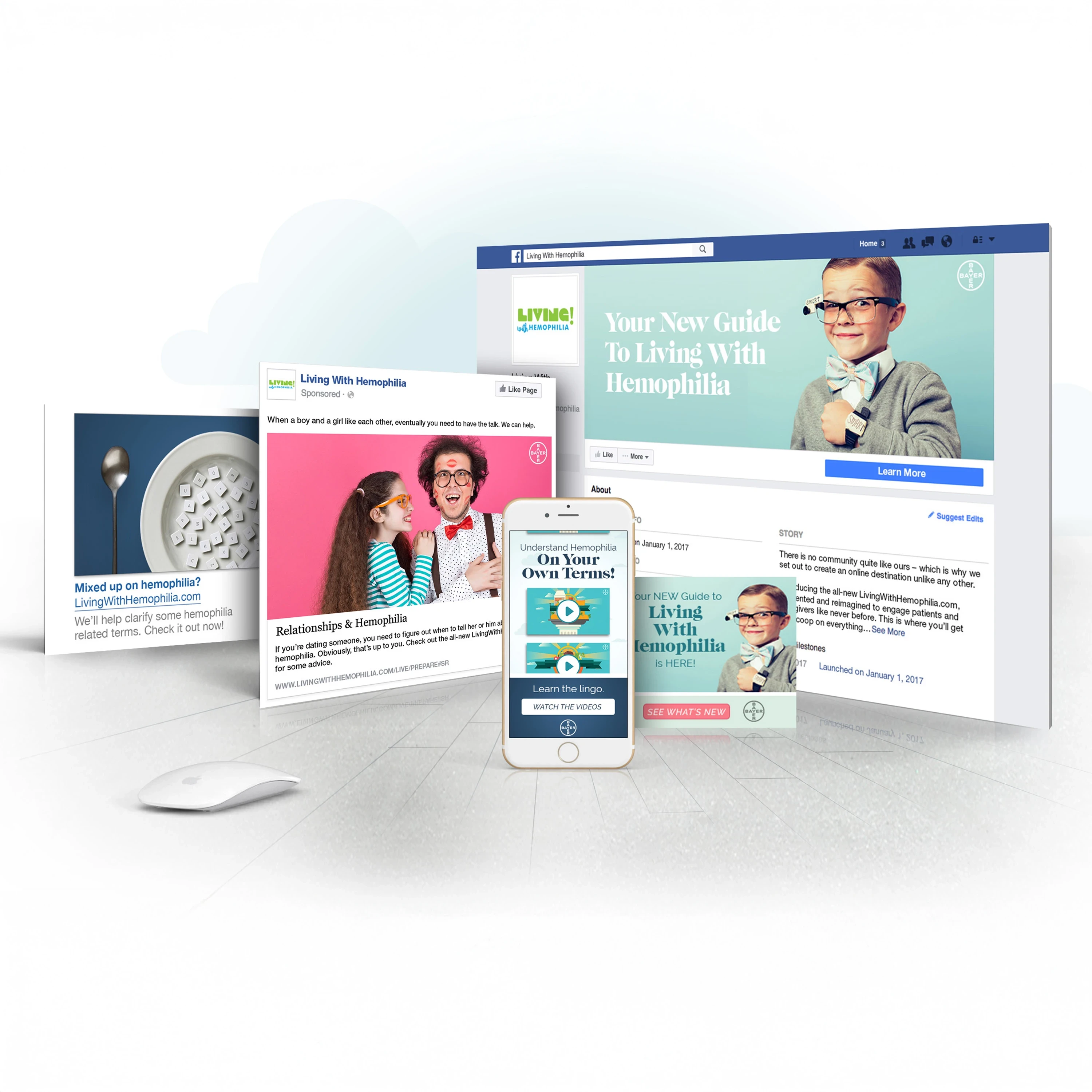 A collage of social media assets