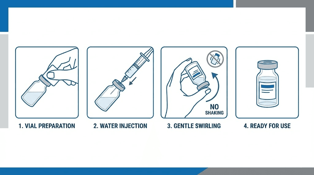How to reconstitute sermorelin ipamorelin peptide blend step by step