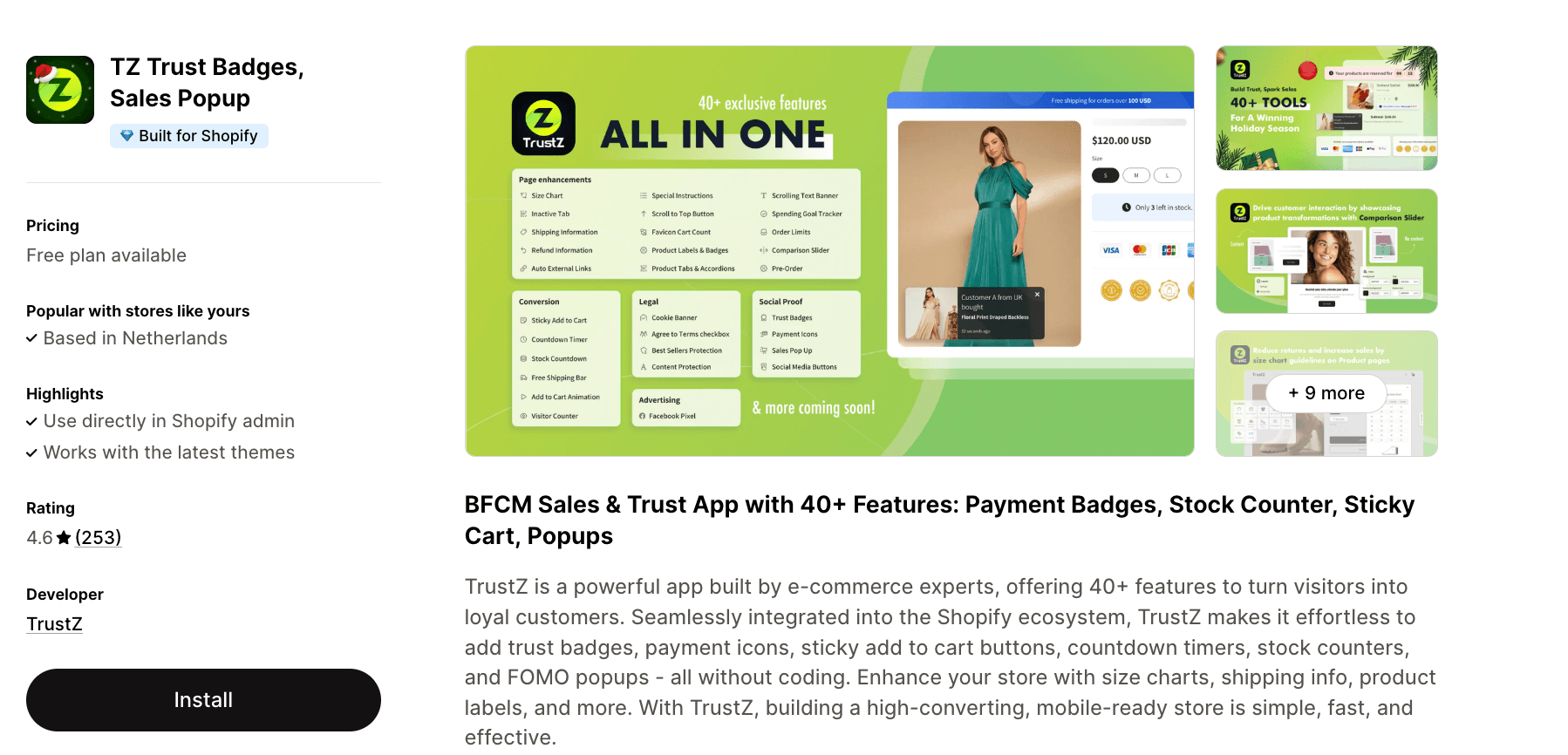 TZ Trust Badges, Sales Popup