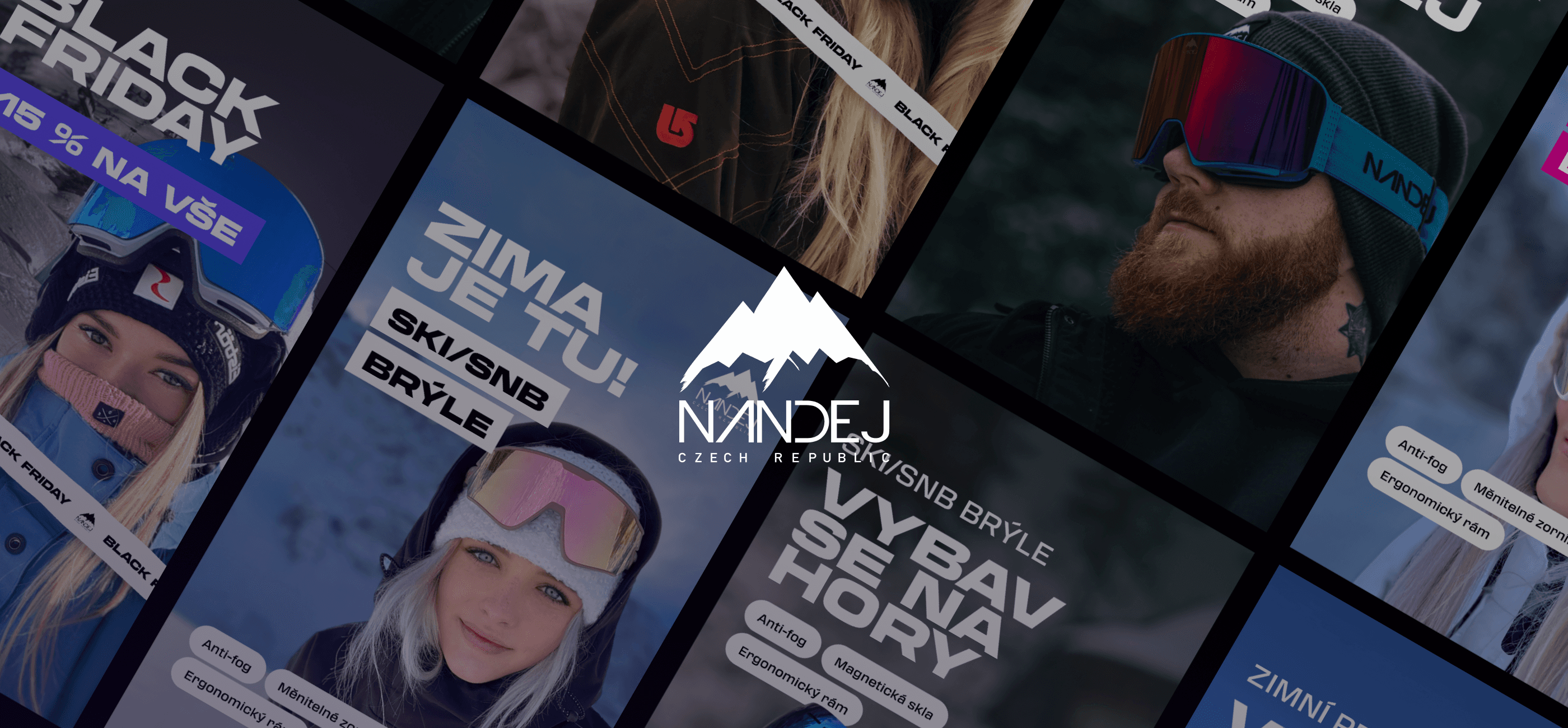 Příspěvky Nandej spolu s logem