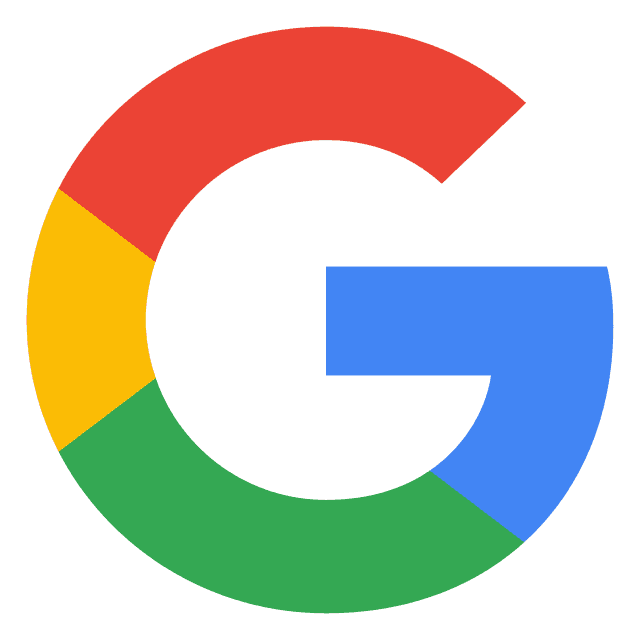 Google-Logo in Form des Buchstaben "G". Mehrfarbig mit Rot, Gelb, Grün und Blau.