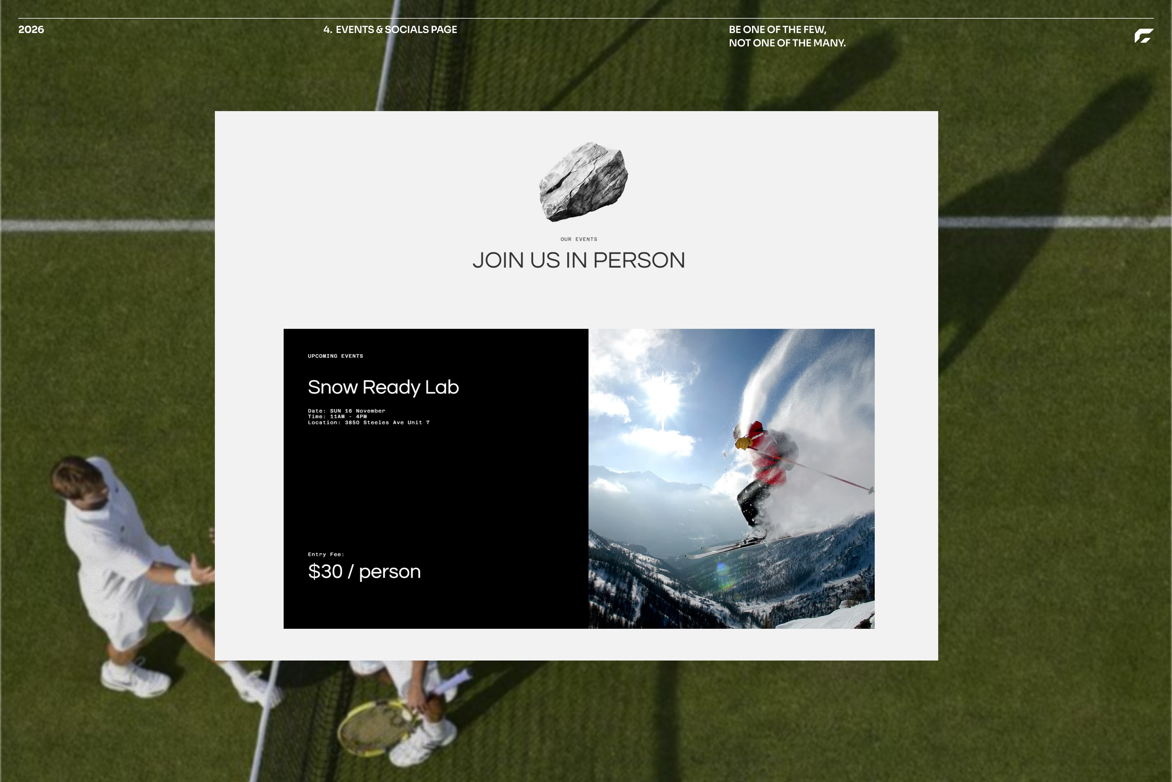 event section design