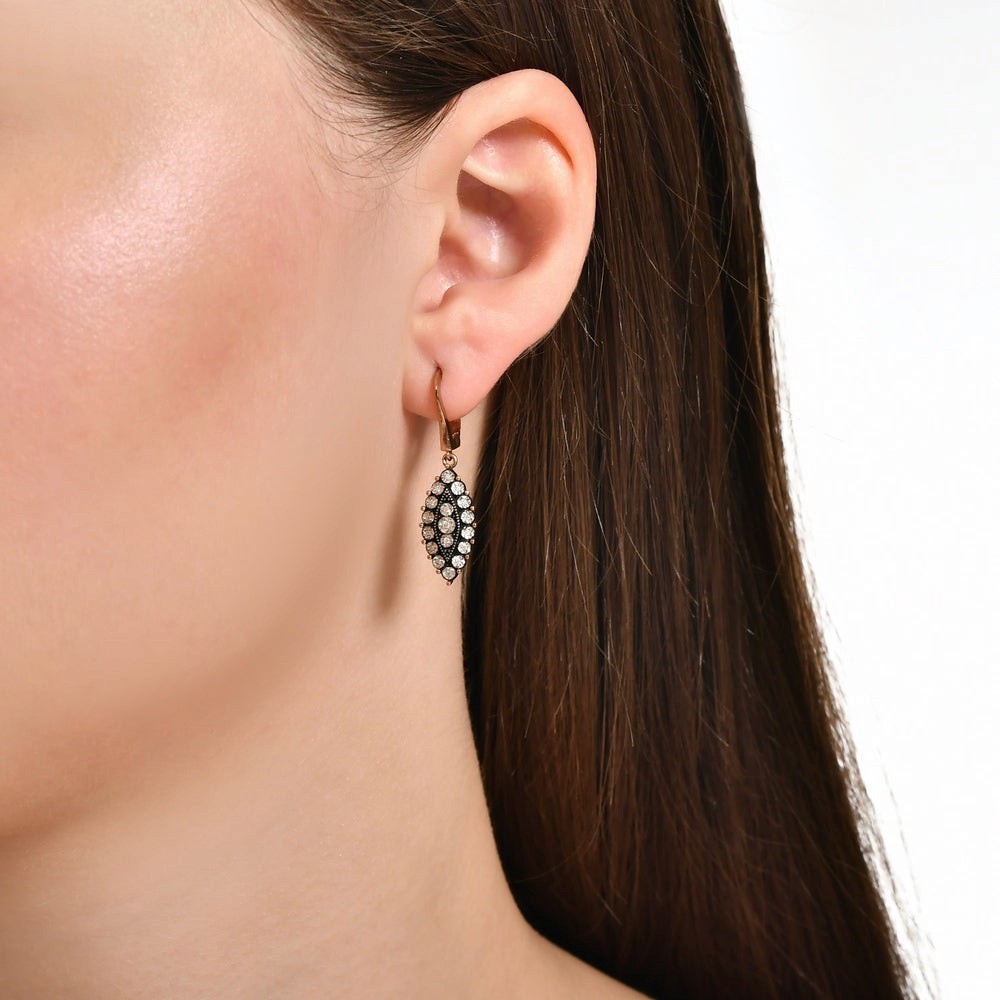 Assos Pırlanta 0.10 Karat G SI Elmas Fantezi Küpe Pembe Altın