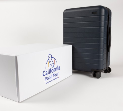 Image of a suitcase and program logo given to our participants