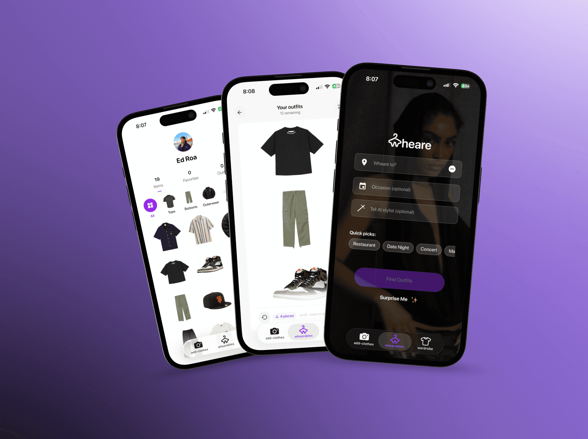 Three mobile phones displaying a banking app