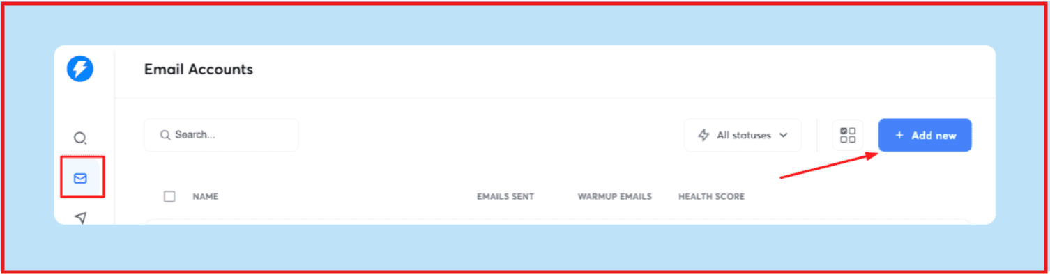 Connect existing email accounts on Instantly