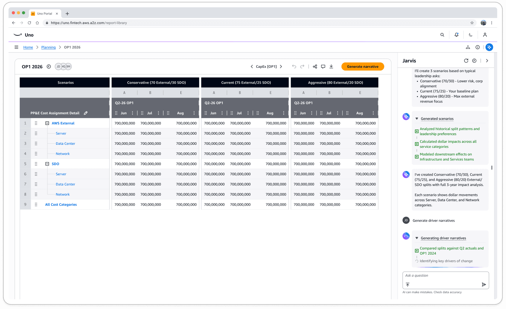 Scenario Analysis UI