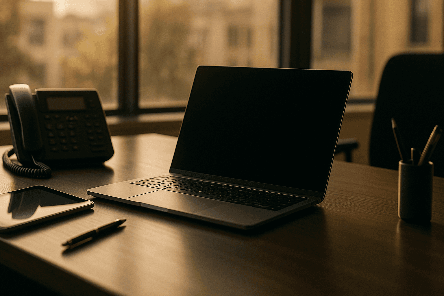 two people in a workspace working on their laptops 