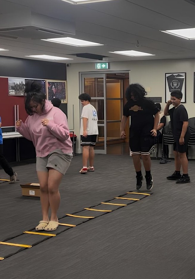 Kids doing Footwork Drills