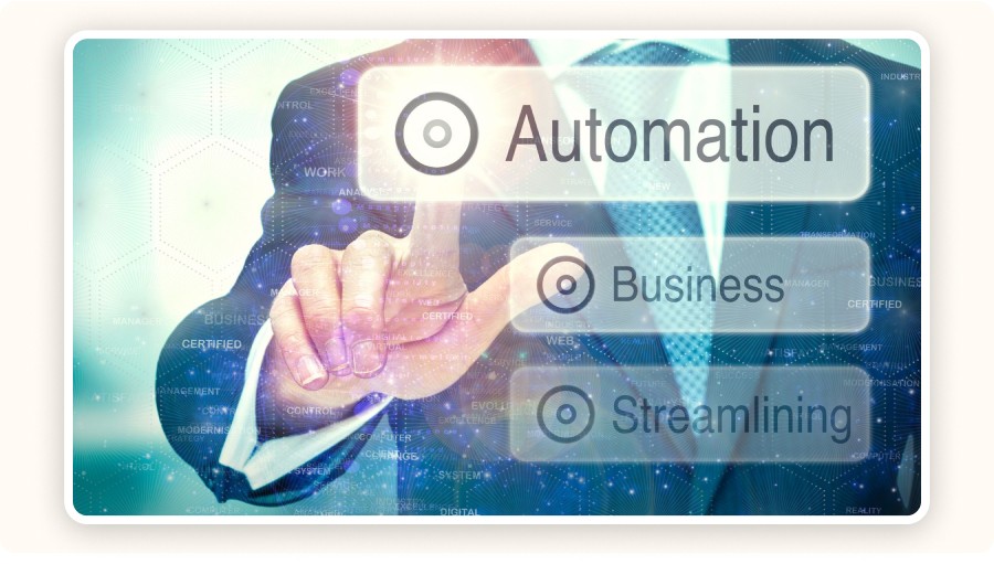 A man with virtual automation interface