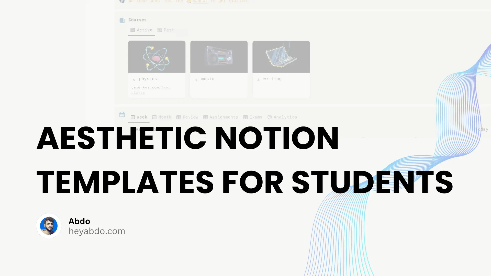aesthetic Notion templates for students