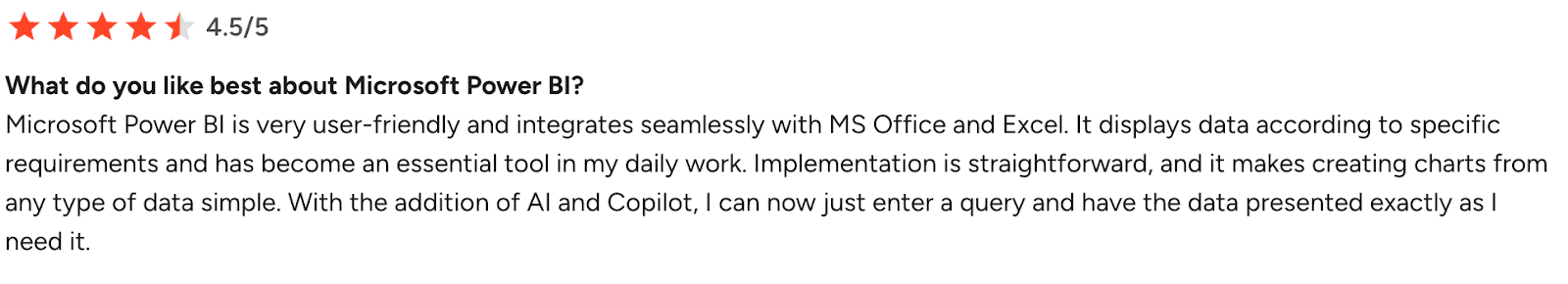 Microsoft BI G2 review
