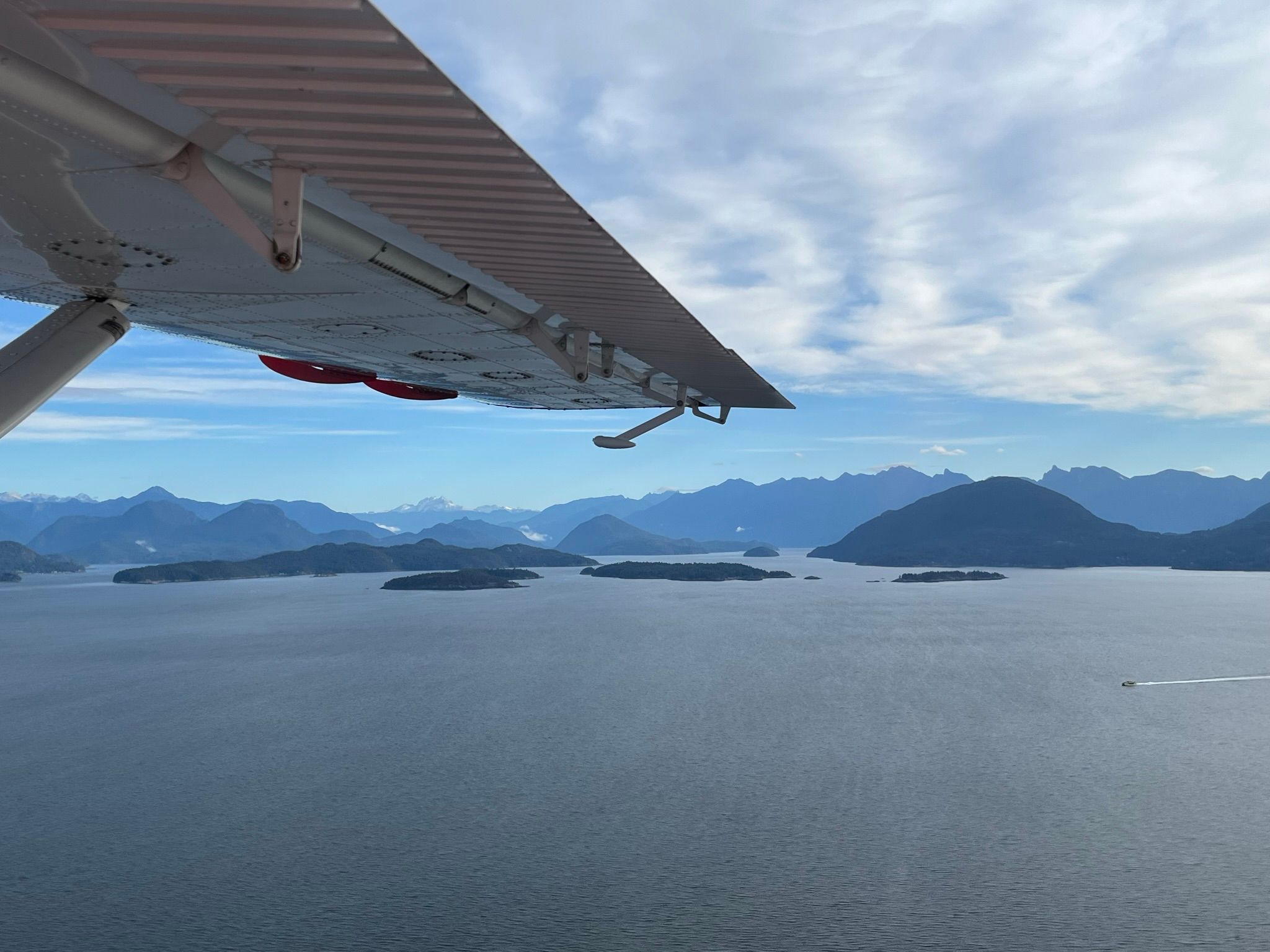Sunshine coast photographed from a float plane