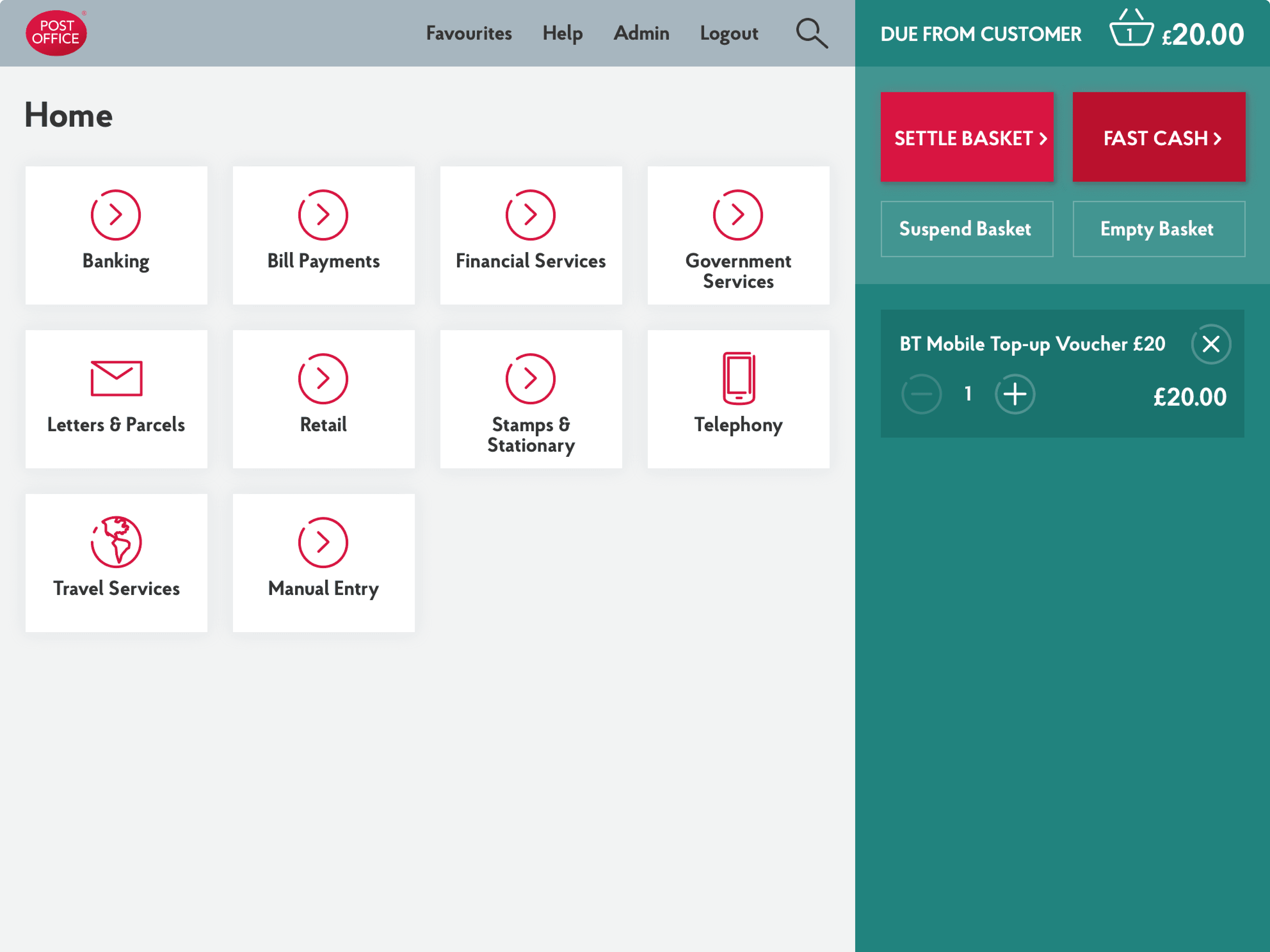 EPOS: Home - tablet screen