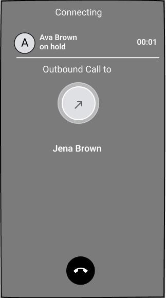 Connecting, first caller on hold